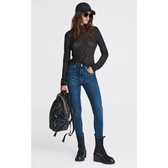 rag bone wdd21f2639clja Nine Jasper High Rise Skinny Jeans Denim 25 - Picture 1 of 5